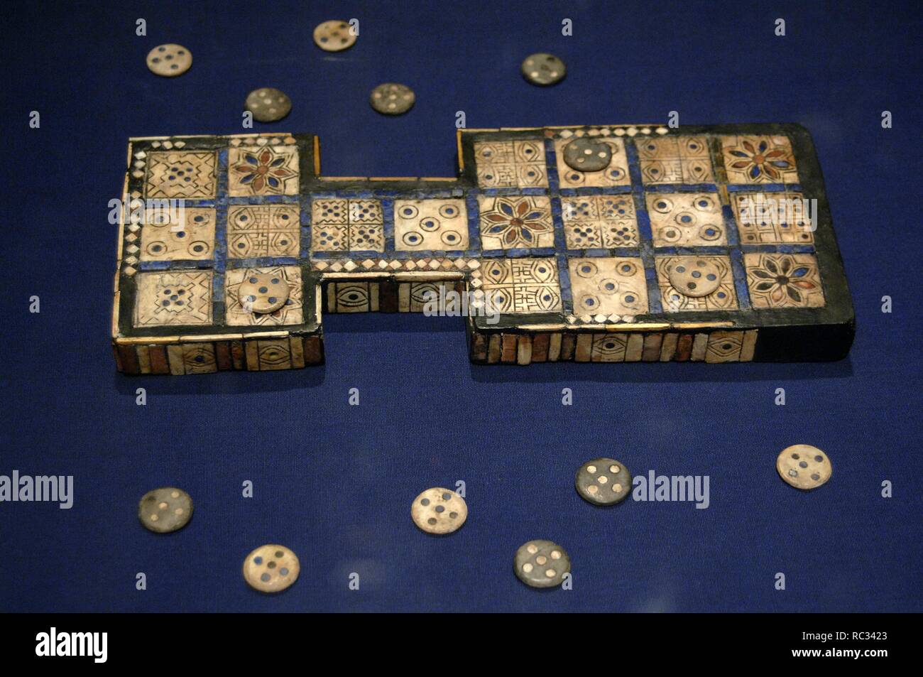Royal gioco di Ur. Early Dynastic III Periodo. 2600-2400 A.C. British Museum. Londra. In Inghilterra. Regno Unito. Foto Stock
