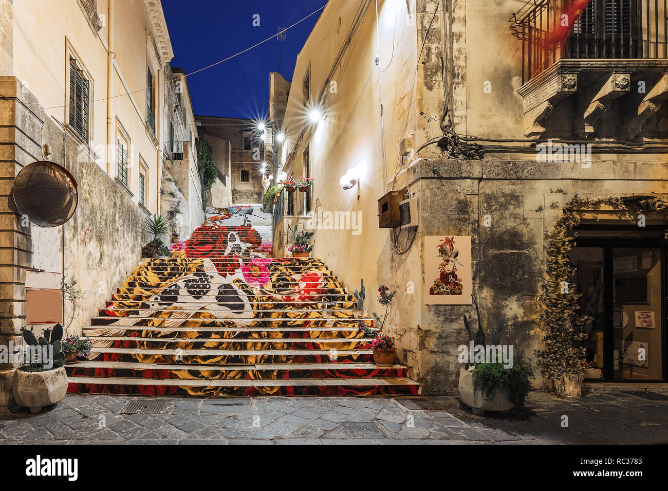 Volo di passi in fiore Foto Stock
