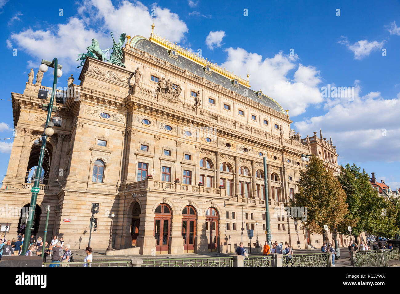 Teatro Nazionale di Praga Národní divadlo di Praga Repubblica Ceca Europa dell'UE Foto Stock