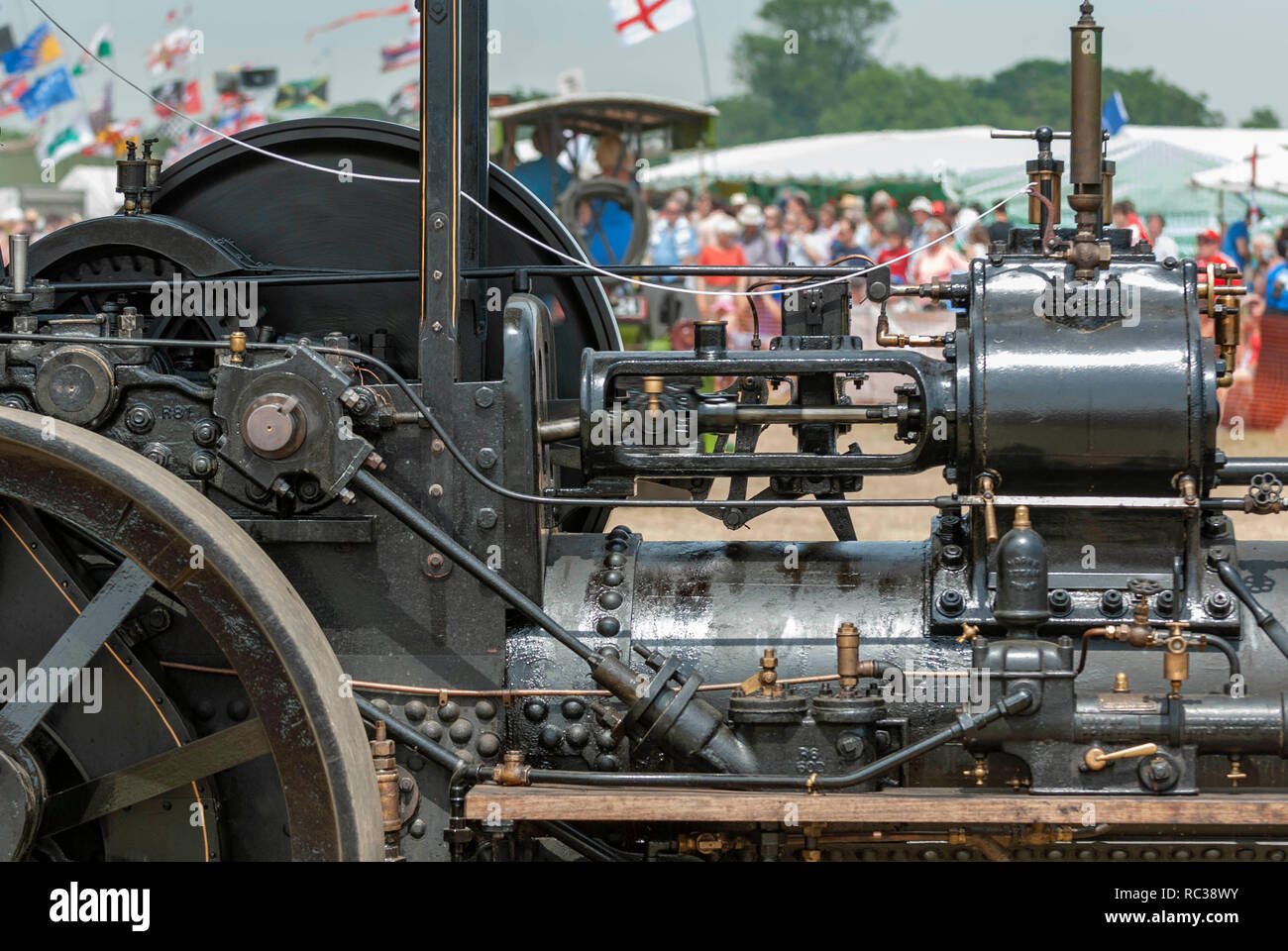 Motore di trazione dettaglio. Preston Rally a vapore. Foto Stock