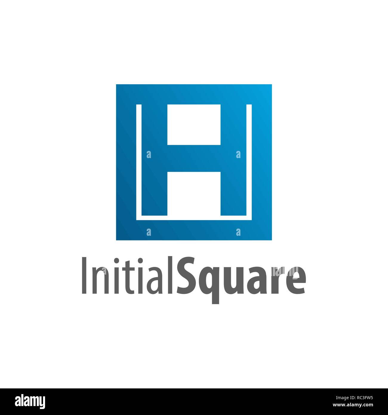 Square lettera iniziale H logo concept design. Simbolo grafico elemento di modello di vettore Illustrazione Vettoriale