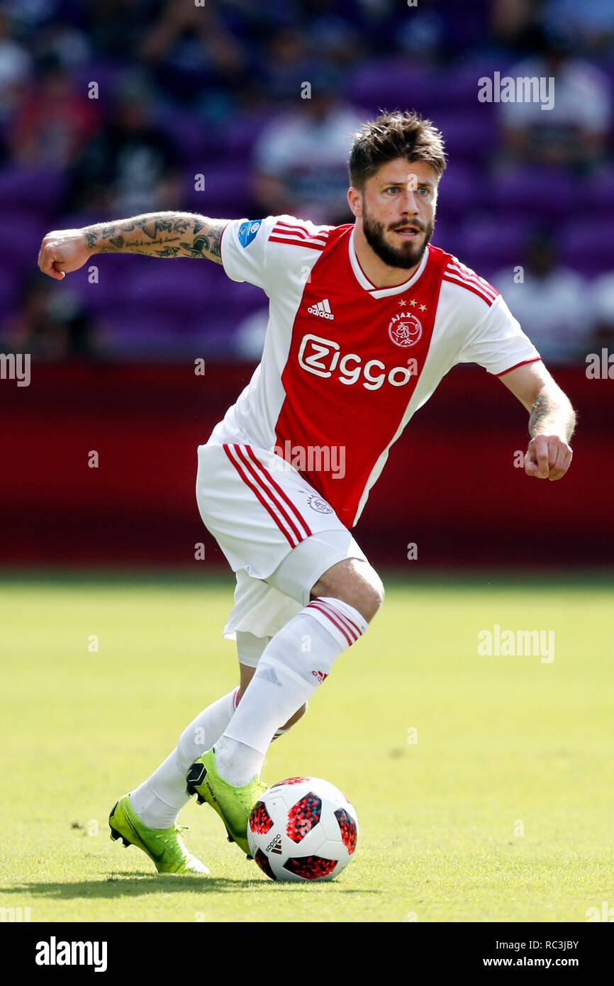 Orlando, Florida, Stati Uniti d'America. Il 12 gennaio 2019. Orlando City Stadium, Lasse Schone durante la Florida Cup gioco Sau Paolo - Ajax 2-4. Credito: Pro scatti/Alamy Live News Foto Stock