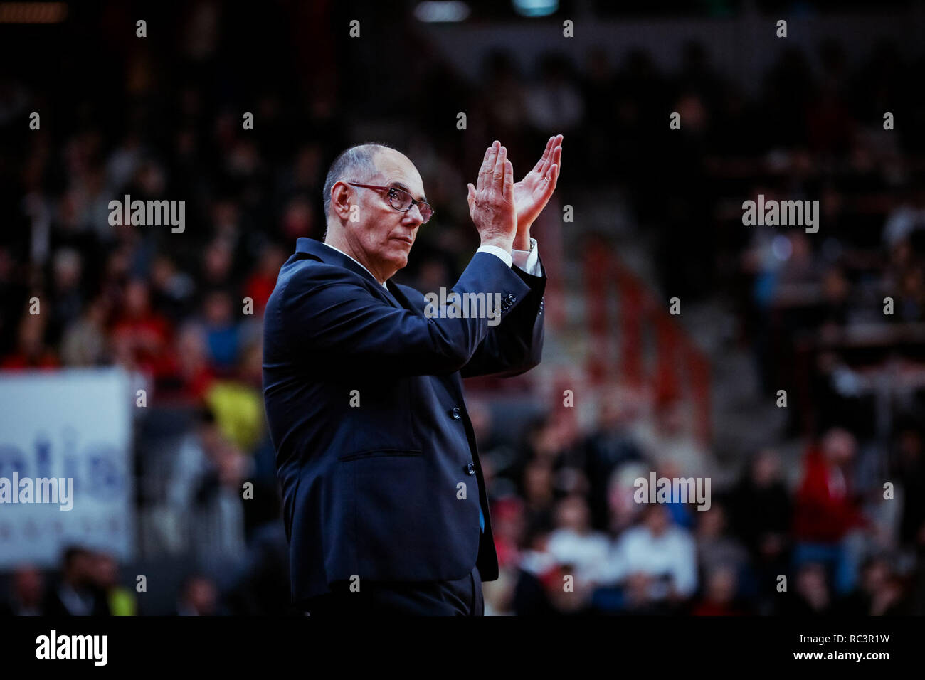 &#Xa9; Maurizio Borserini/Lapresse 13-01-2019 Varese (ITA) Legabasket Serie A Openjobmetis Varese Vs Virtus Bologna Nella foto: Caja Foto Stock