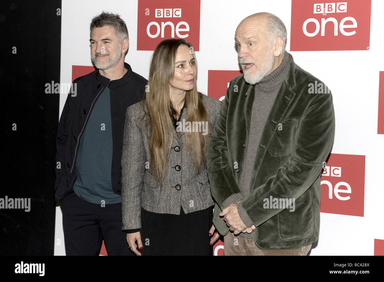 Speciale proiezione del nuovo BBC un dramma "L'ABC omicidi" al BFI Southbank di Londra. Dotato di: John Malkovich, Tara Fitzgerald, Alex Gabassi dove: Londra, Regno Unito quando: 13 Dic 2018 Credit: Luca Hannaford/WENN Foto Stock