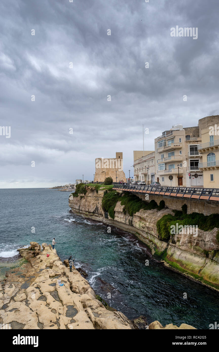 La Torre di Wignacourt, St Paul Bay, Malta Foto Stock