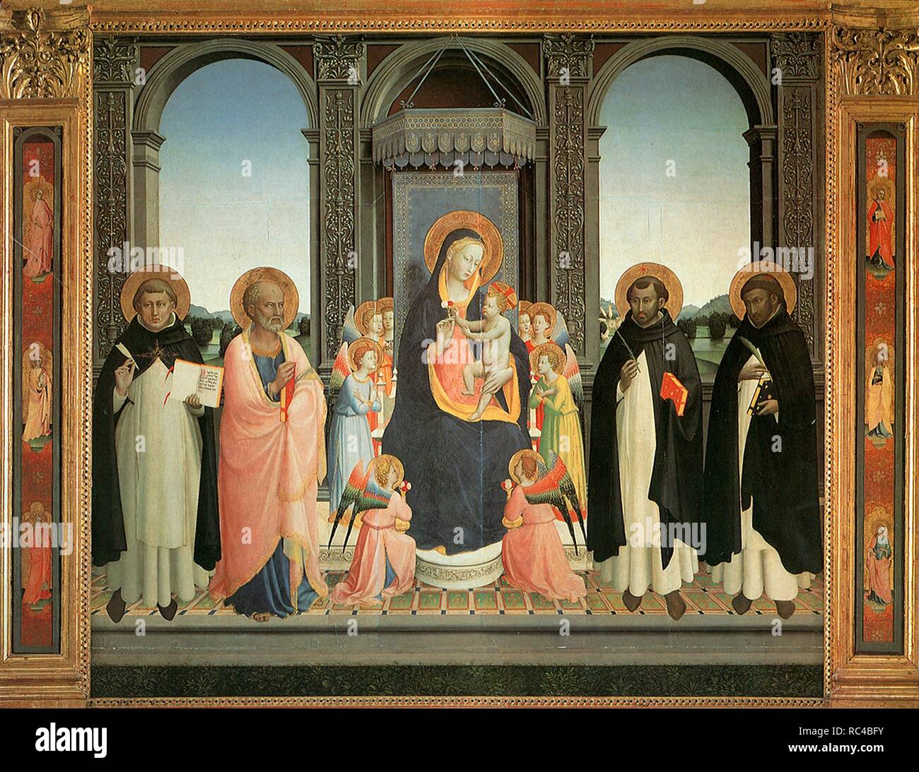 Trittico di Fiesole. Museo: San Domenico di Fiesole. Autore: BEATO ANGELICO. Foto Stock