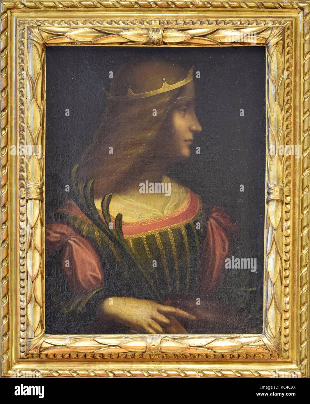 Ritratto di Isabella d'Este. Autore: VINCI, LEONARDO DA. Foto Stock