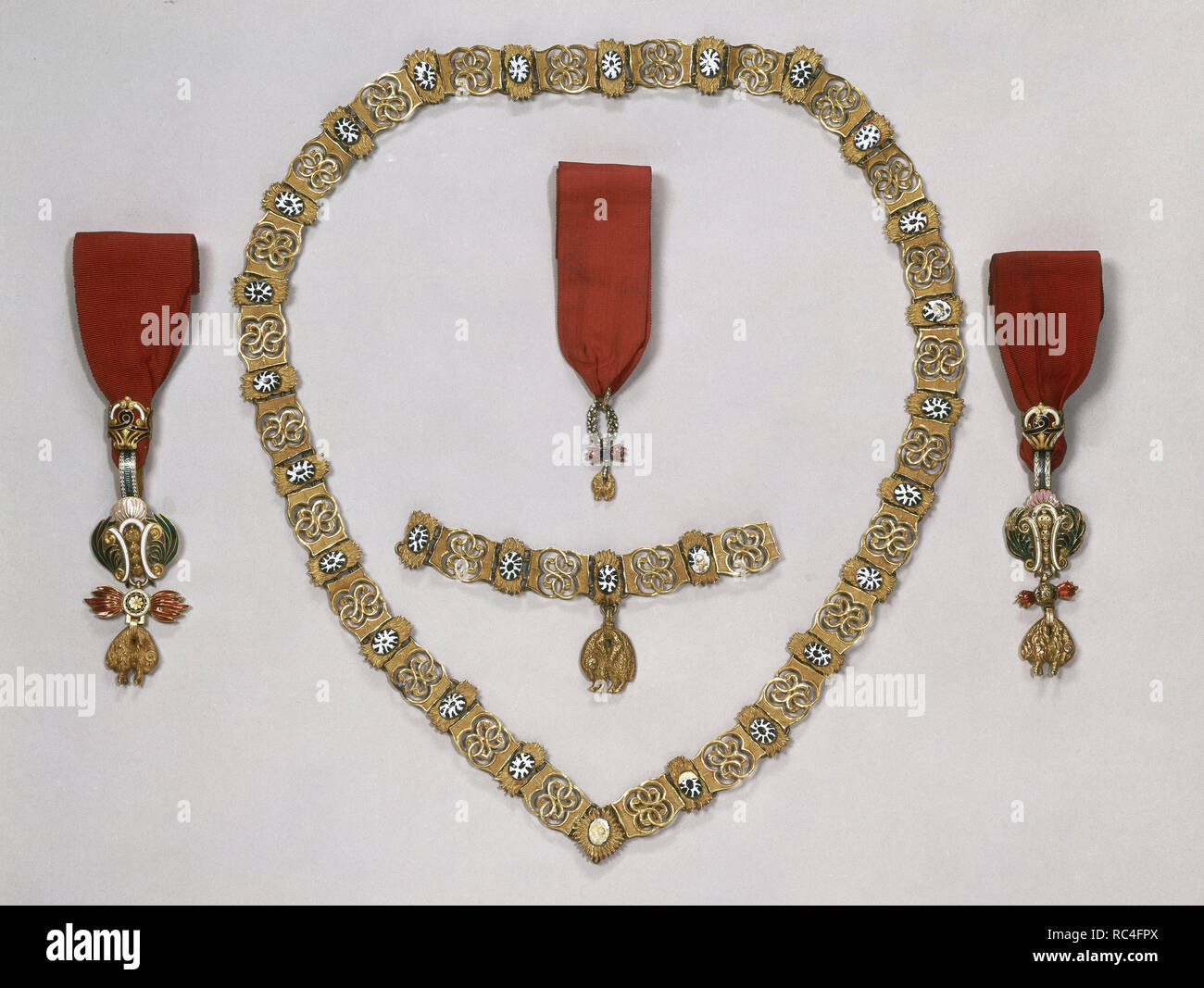 INSIGNIA DE LA ORDEN DEL TOISON DE ORO ESPANOL. Posizione: MUSEO WELLINGTON / ASPLEY HOUSE. Londra. In Inghilterra. Foto Stock
