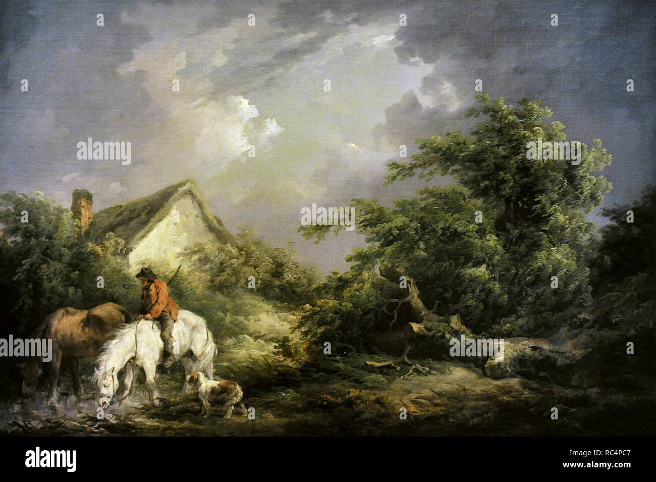 George Morland (1763-1804). Il pittore inglese. Prima di un temporale, 1791. Lo stato Museo Hermitage. San Pietroburgo. La Russia. Foto Stock