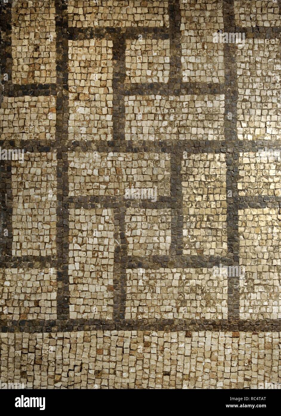 Mosaico geometrico. Domus Romana. 2a-3a secolo D.C. Pietra locale. Spagna. Museo Archeologico Nazionale. Tarragona. Spagna. Foto Stock