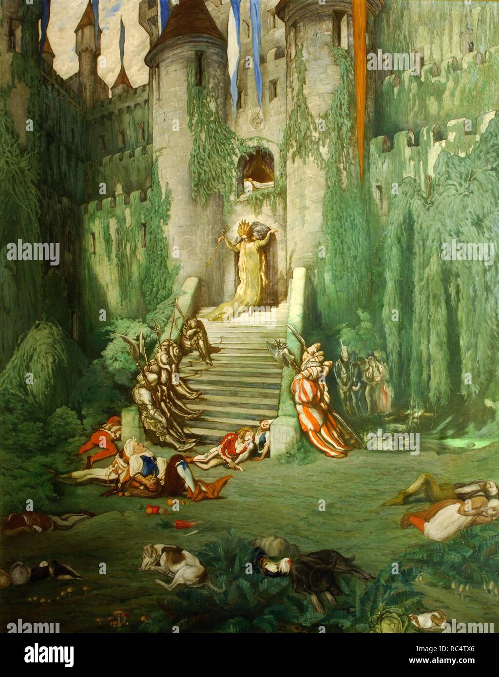 La bella addormentata. Museo: WADDESDON MANOR. Autore: Bakst, Leon. Foto Stock