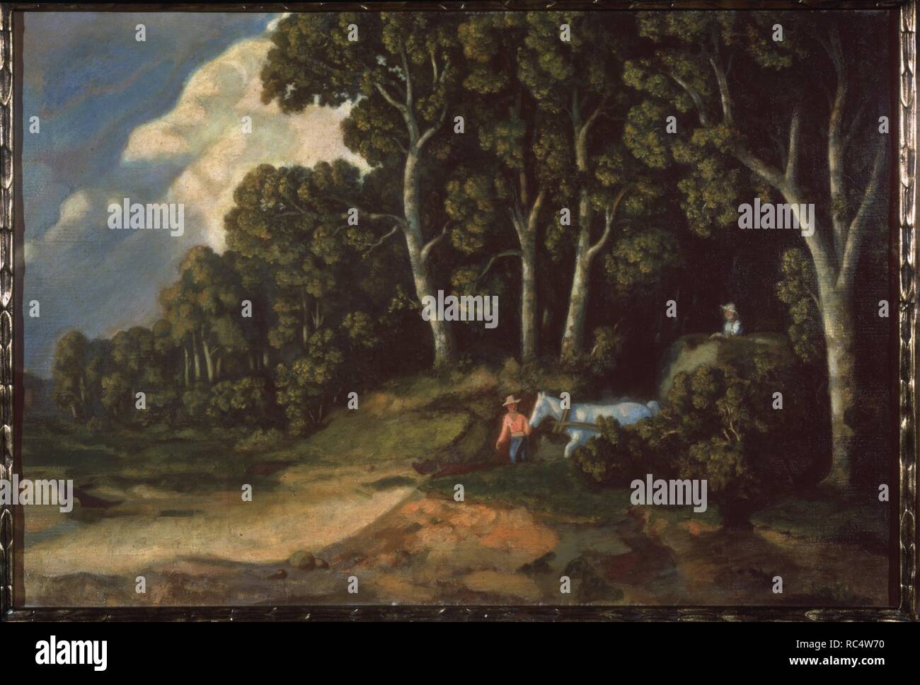 In una foresta. Museo: Collezione privata. Autore: SOMOV, KONSTANTIN ANDREYEVICH. Foto Stock