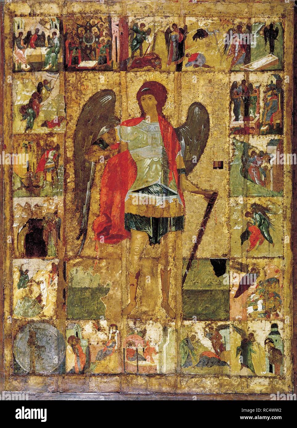 San Michele Arcangelo. Museo: l'Arcangelo Michele Cattedrale del Cremlino di Mosca. Autore: icona russa. Foto Stock
