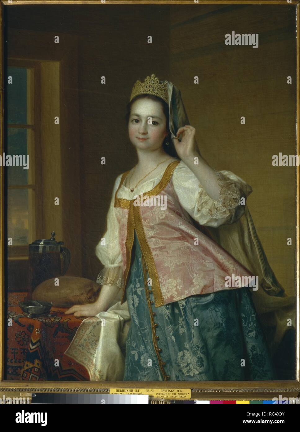 Ritratto di Agasha Levickaja. Museo: Membro Galleria Tretyakov di Mosca. Autore: Levitsky, Dmitri Grigorievich. Foto Stock