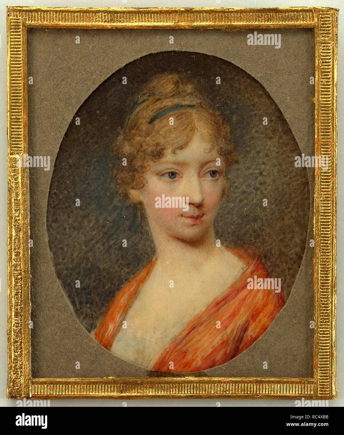 Ritratto di imperatrice Elisabetta Alexeievna, Principessa Luisa di Baden (1779-1826). Museo: Membro Hermitage di San Pietroburgo. Autore: anonimo. Foto Stock