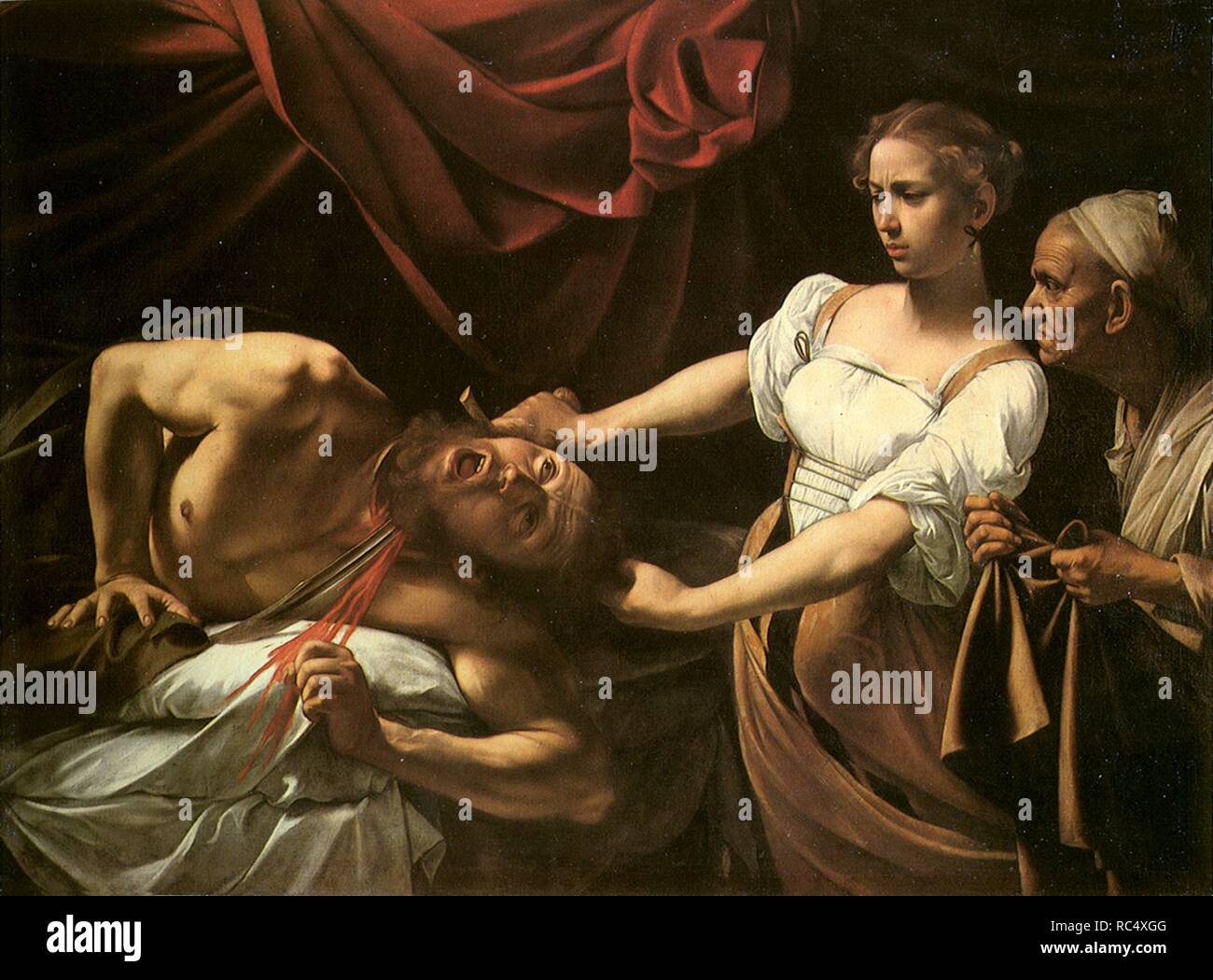 Judith decapitazione Oloferne. Museo: Palazzo Barberini di Roma. Autore: Caravaggio. Foto Stock