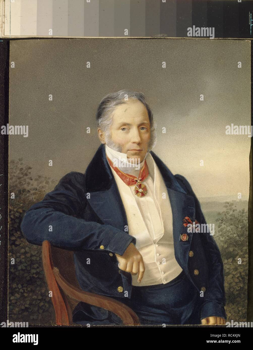 Ritratto del pittore Alexander Sauerweid (1782-1844). Museo: Collezione privata. Autore: anonimo. Foto Stock