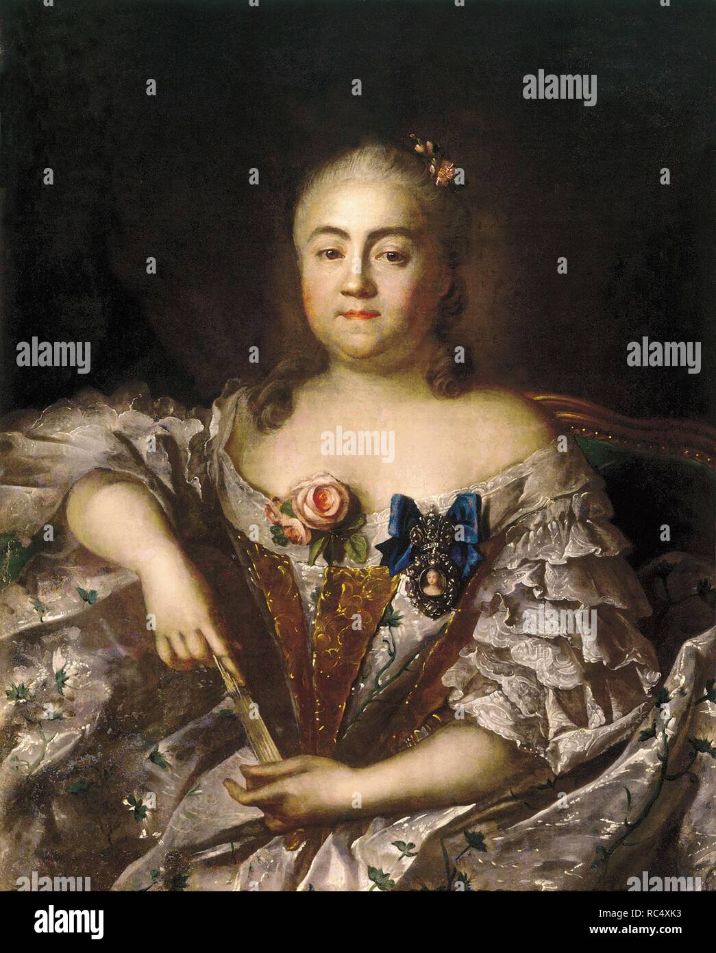 Ritratto della contessa Varvara Alexeyevna Sheremetyeva (1711-1767). Museo: Museum Palace Theatre Kuskovo, Mosca. Autore: ARGUNOV, IVAN PETROVICH. Foto Stock