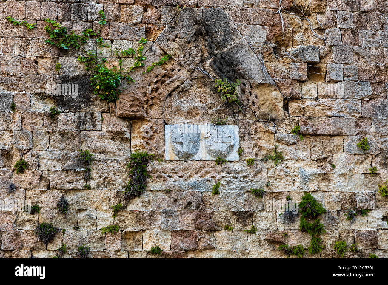 Fortezza esterno muro che conduce a D' Amboise Gate. Foto Stock