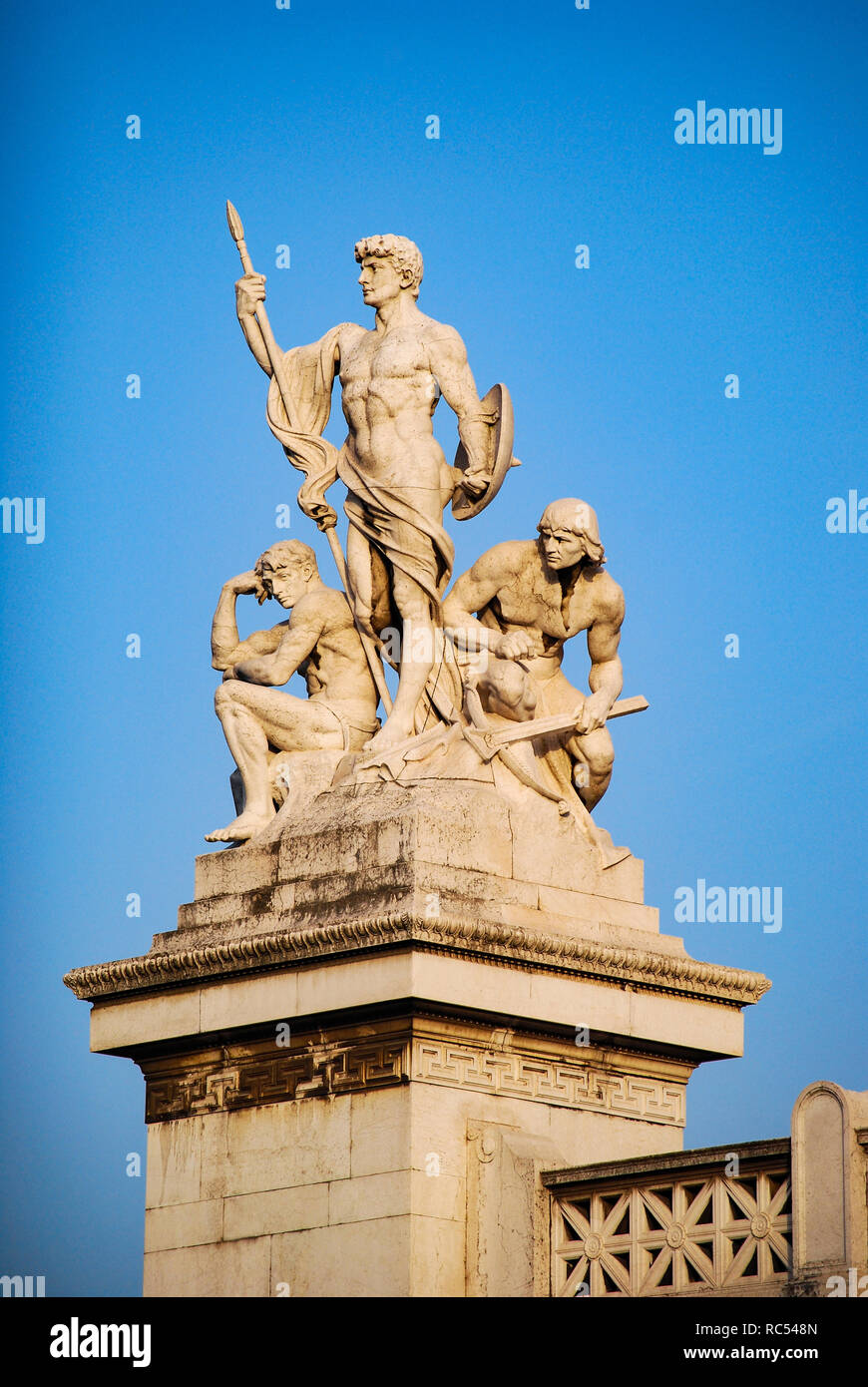 Monumento di Vittorio Emanuele II, dettaglio, Roma, Italia Foto Stock