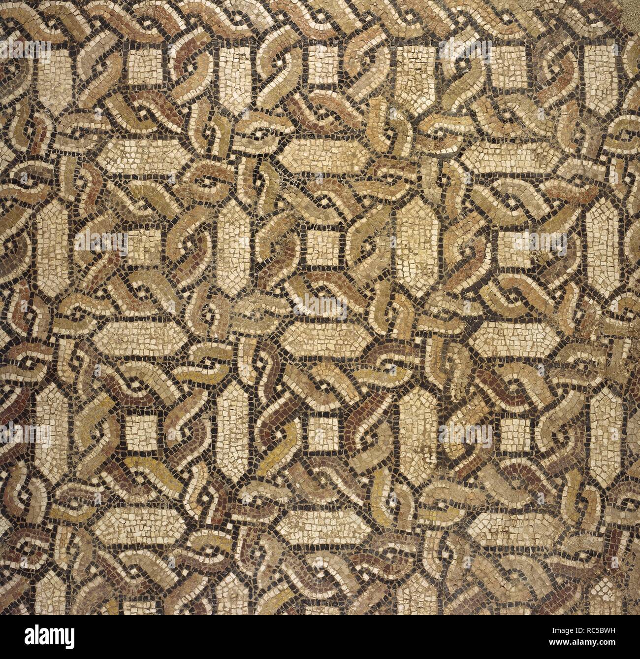 Spagna. Castilla la Mancha. Provincia di Albacete. Mosaico geometrico. Da Balazote. Museo archeologico di Albacete. Spagna. Foto Stock