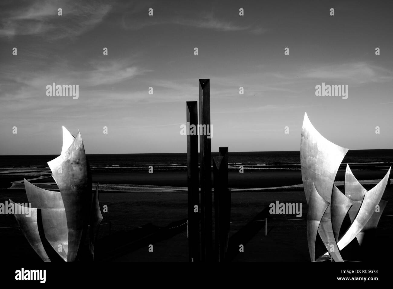 La Normandia American Cimitero e memoriale, Colleville-sur-Mer, Normandia, Francia Foto Stock