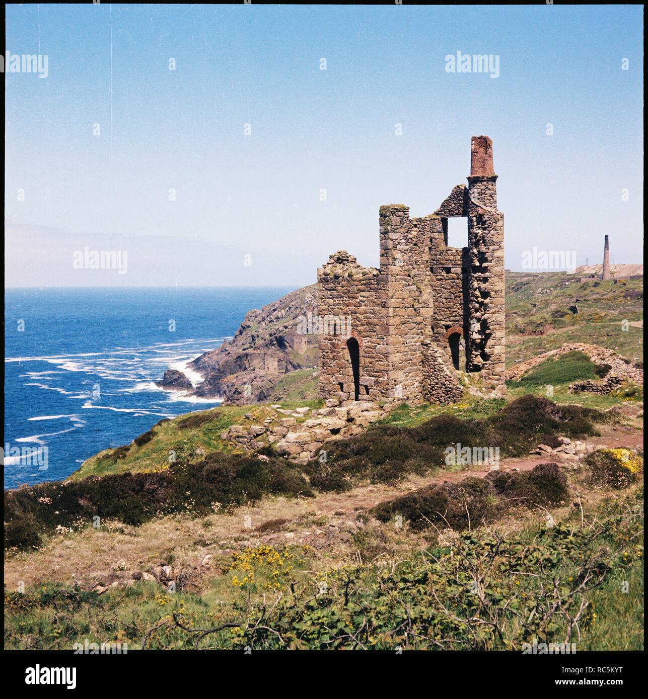 Casa del motore, Wheal Edward miniera, Botallack, San Giusto, Cornwall, 1967-1970. Creatore: Eileen Deste. Foto Stock