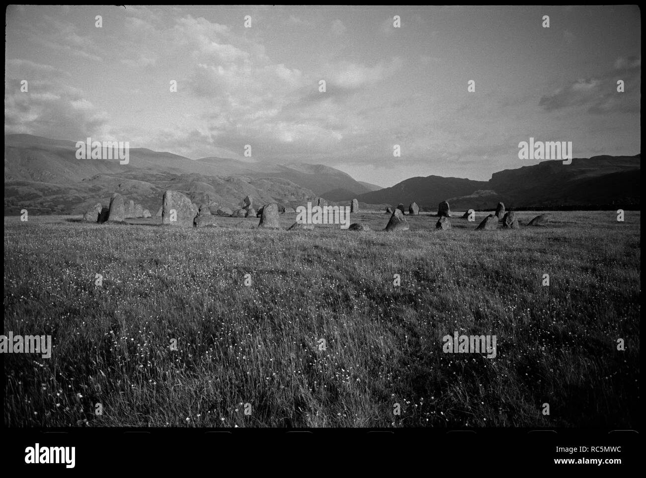 Castlerigg Stone Circle, Keswick, Allerdale, Cumbria, C1955-c1980. Creatore: Ursula Clark. Foto Stock