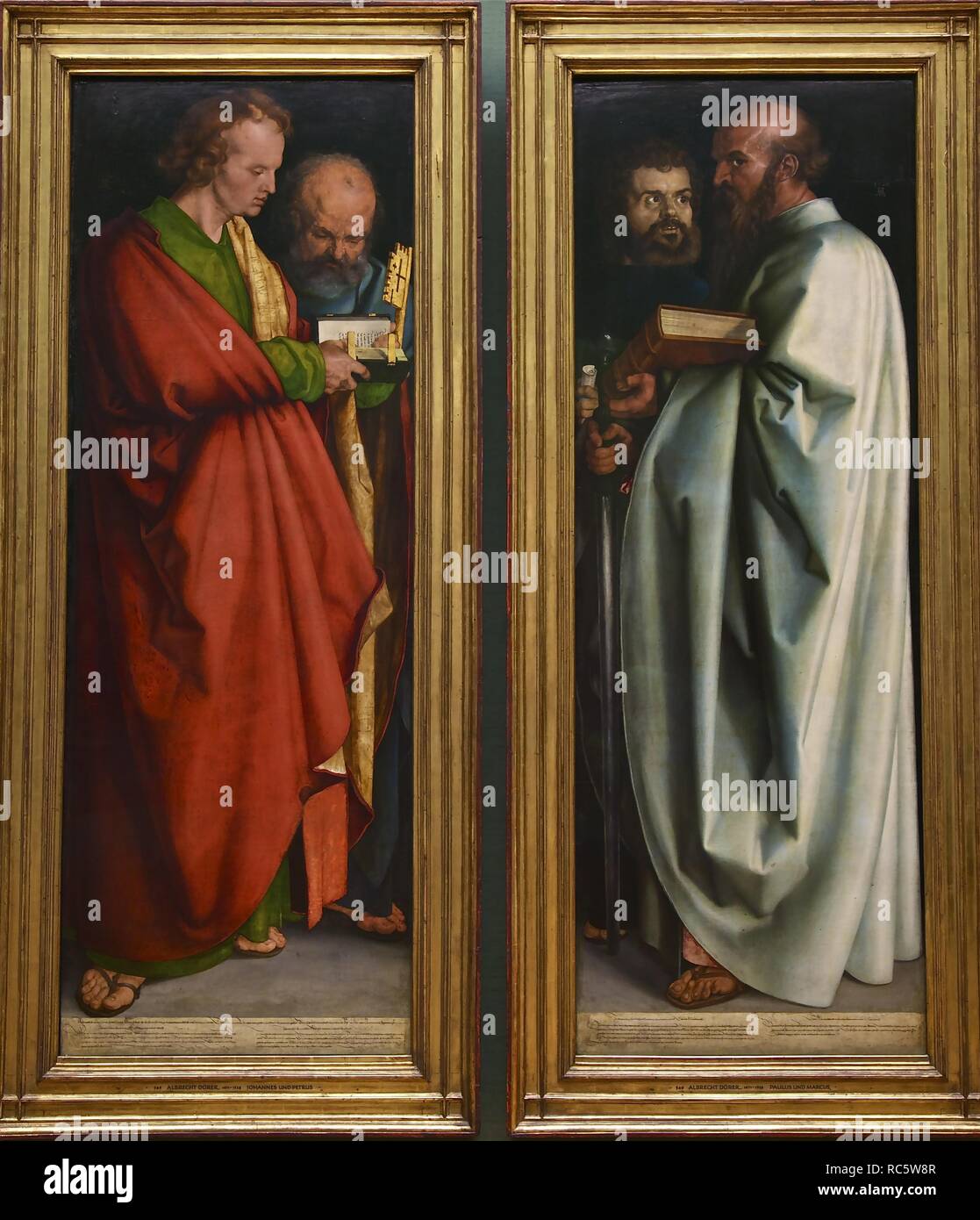 I quattro apostoli. Museo: Alte Pinakothek di Monaco di Baviera. Autore: Dürer, Albrecht. Foto Stock