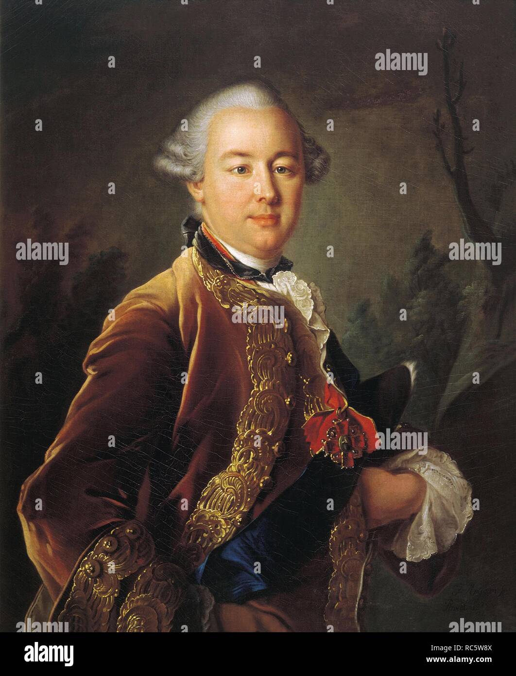 Ritratto del Conte Pyotr Borisovich Sheremetev (1713-1788). Museo: Museum Palace Theatre Kuskovo, Mosca. Autore: ARGUNOV, IVAN PETROVICH. Foto Stock