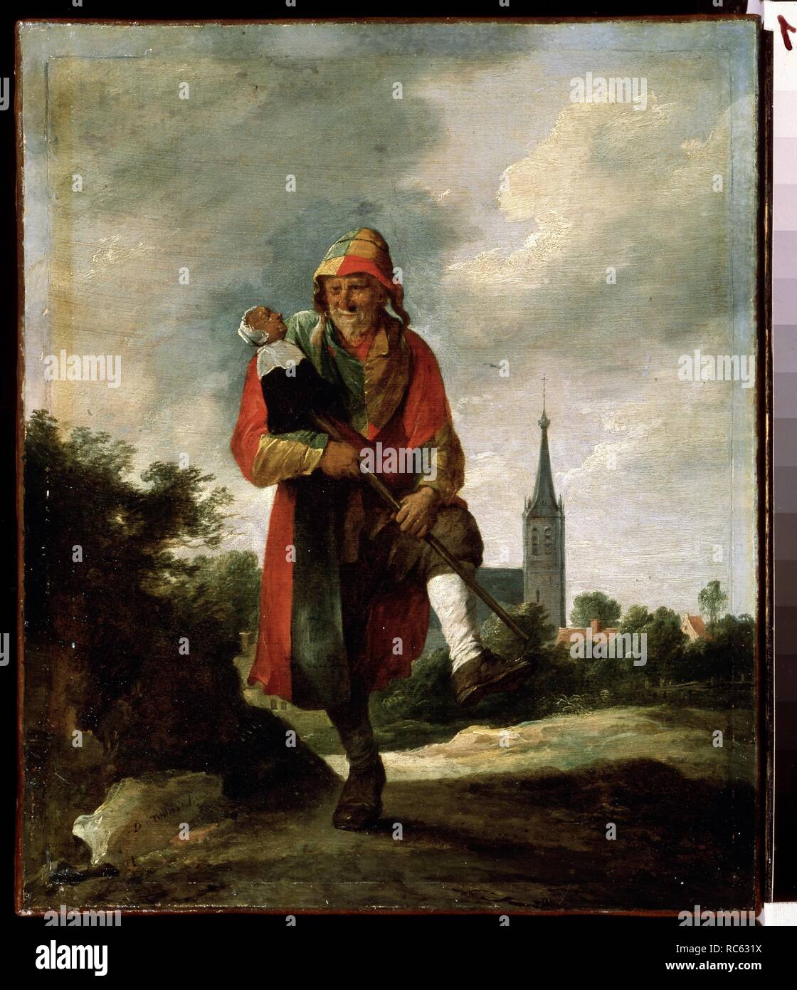 Un pazzo. Museo: Stato A. Museo di Belle Arti Puskin di Mosca. Autore: Teniers il Giovane DAVID. Foto Stock