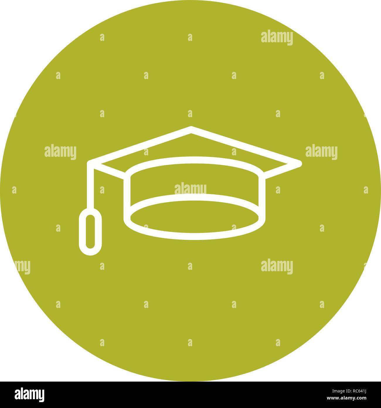 Graduazione del vettore Icona Cap Illustrazione Vettoriale