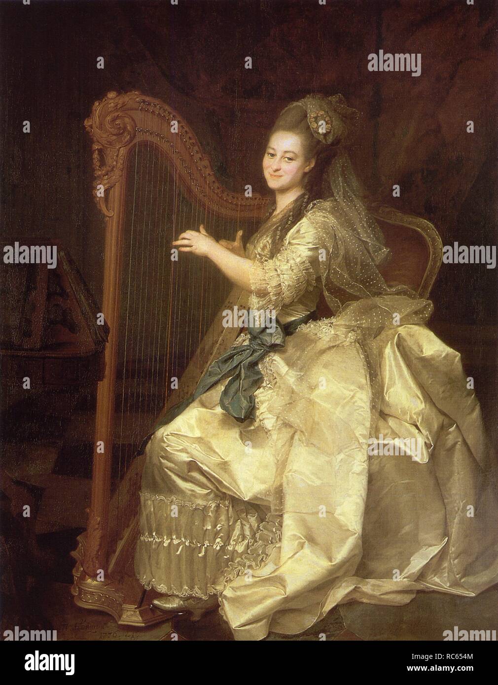 Ritratto di Glaphira Ivanovna Alymova (1758-1826). Museo: State Russian Museum di San Pietroburgo. Autore: Levitsky, Dmitri Grigorievich. Foto Stock