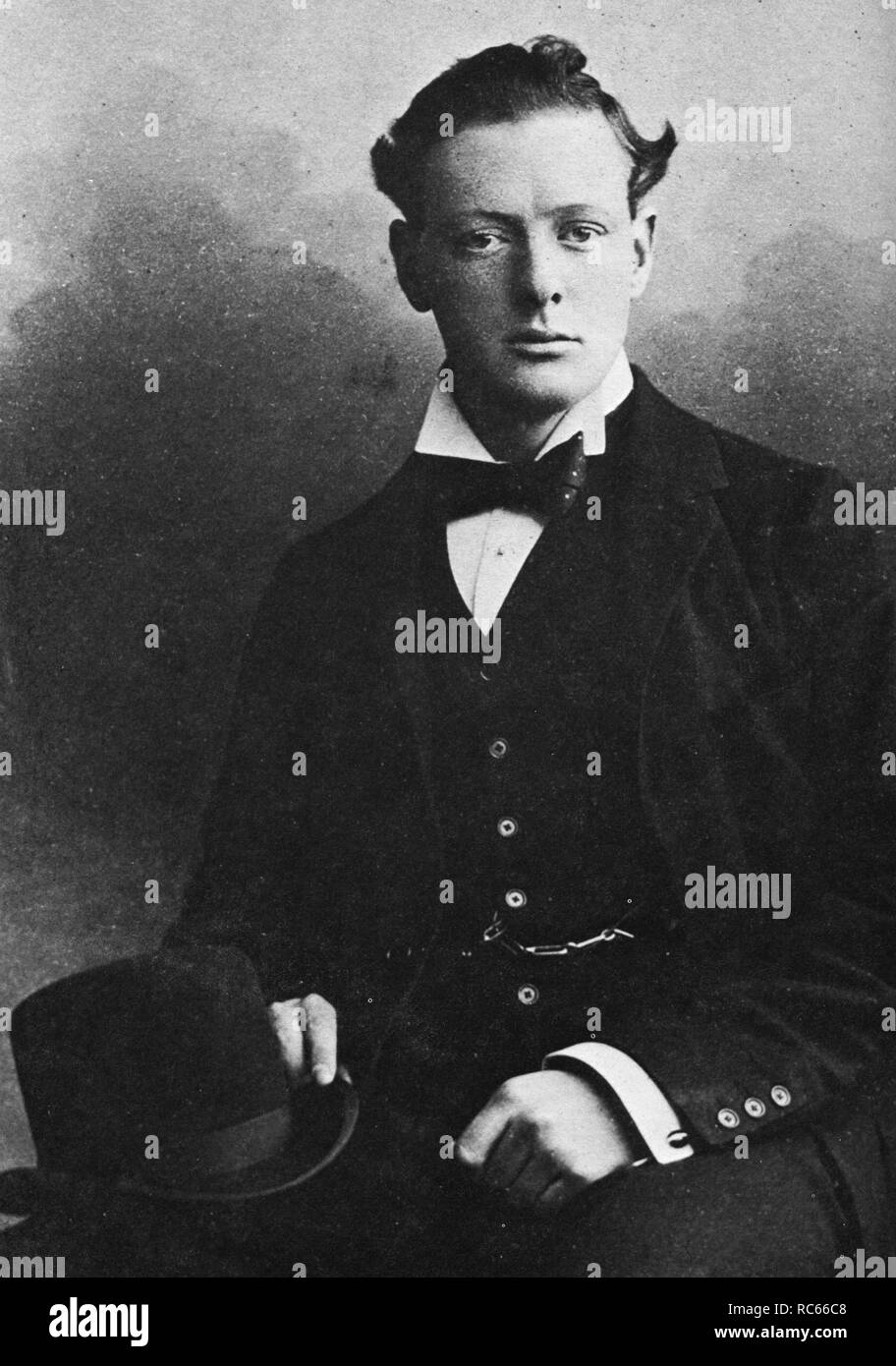 Winston Churchill candidato conservatore per Oldham, luglio 1900 Foto Stock