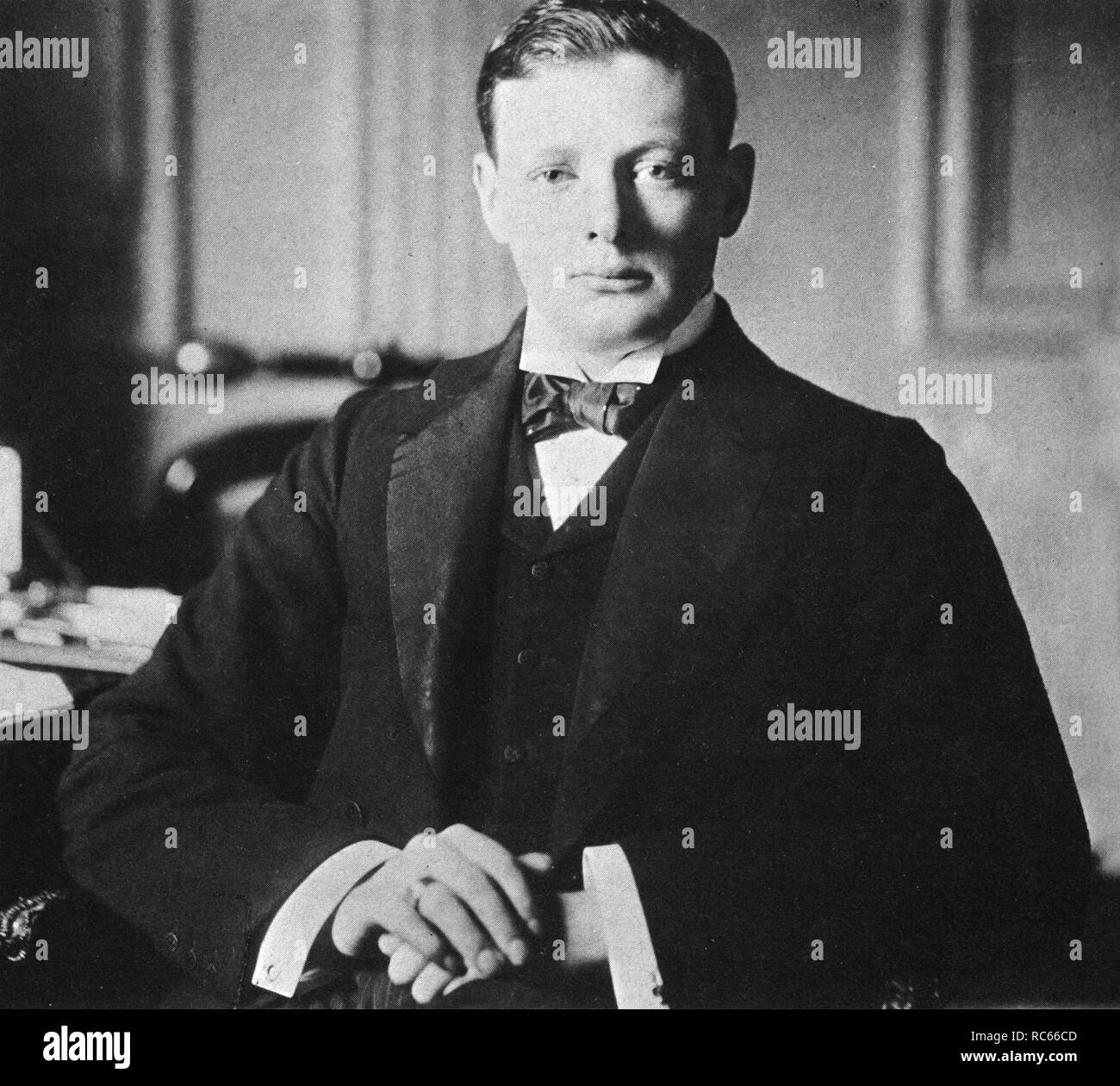 Winston Churchill, conservatori p.f. per Oldham, 1901 Foto Stock