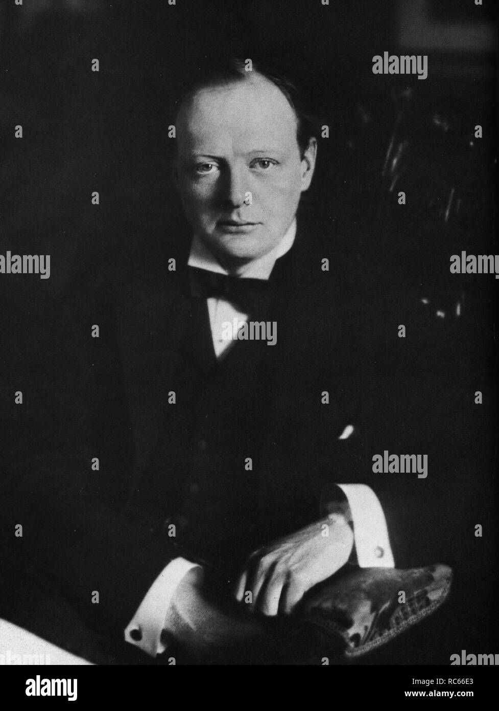 Ritratto fotografia di Winston Churchill prese nel 1908 Foto Stock