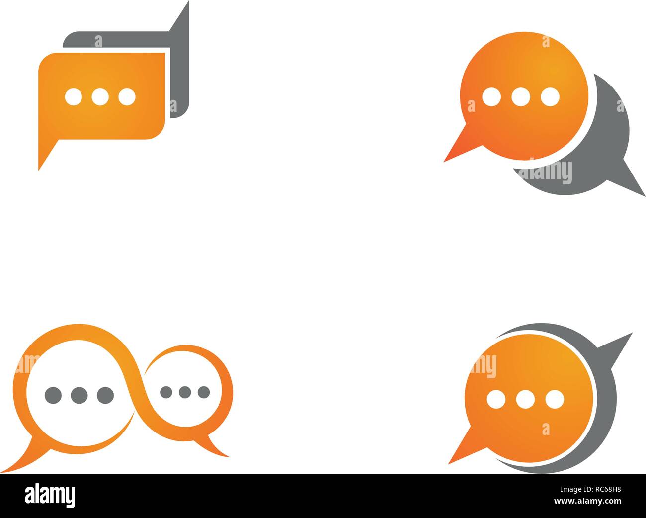 Discorso bolla icona modello Logo illustrazione vettoriale Illustrazione Vettoriale