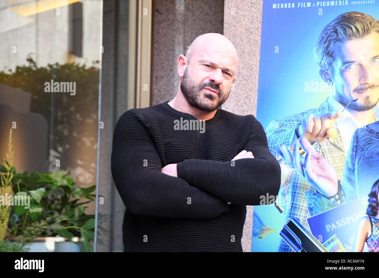 Roma, Italia. 14 gennaio, 2019. Hotel Le Mèridienne Visconti - Presentazione film L'AGENZIA DEI BUGIARDI Raiz Credito: Giuseppe Andidero Credito: Giuseppe Andidero/Alamy Live News Foto Stock