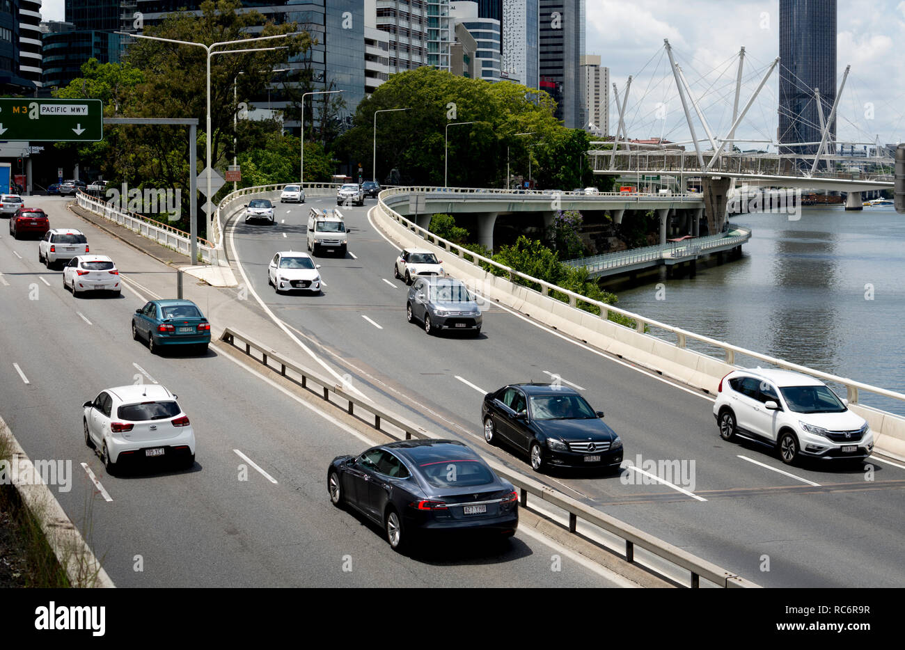 Il Riverside Expressway, Brisbane, Queensland, Australia Foto Stock