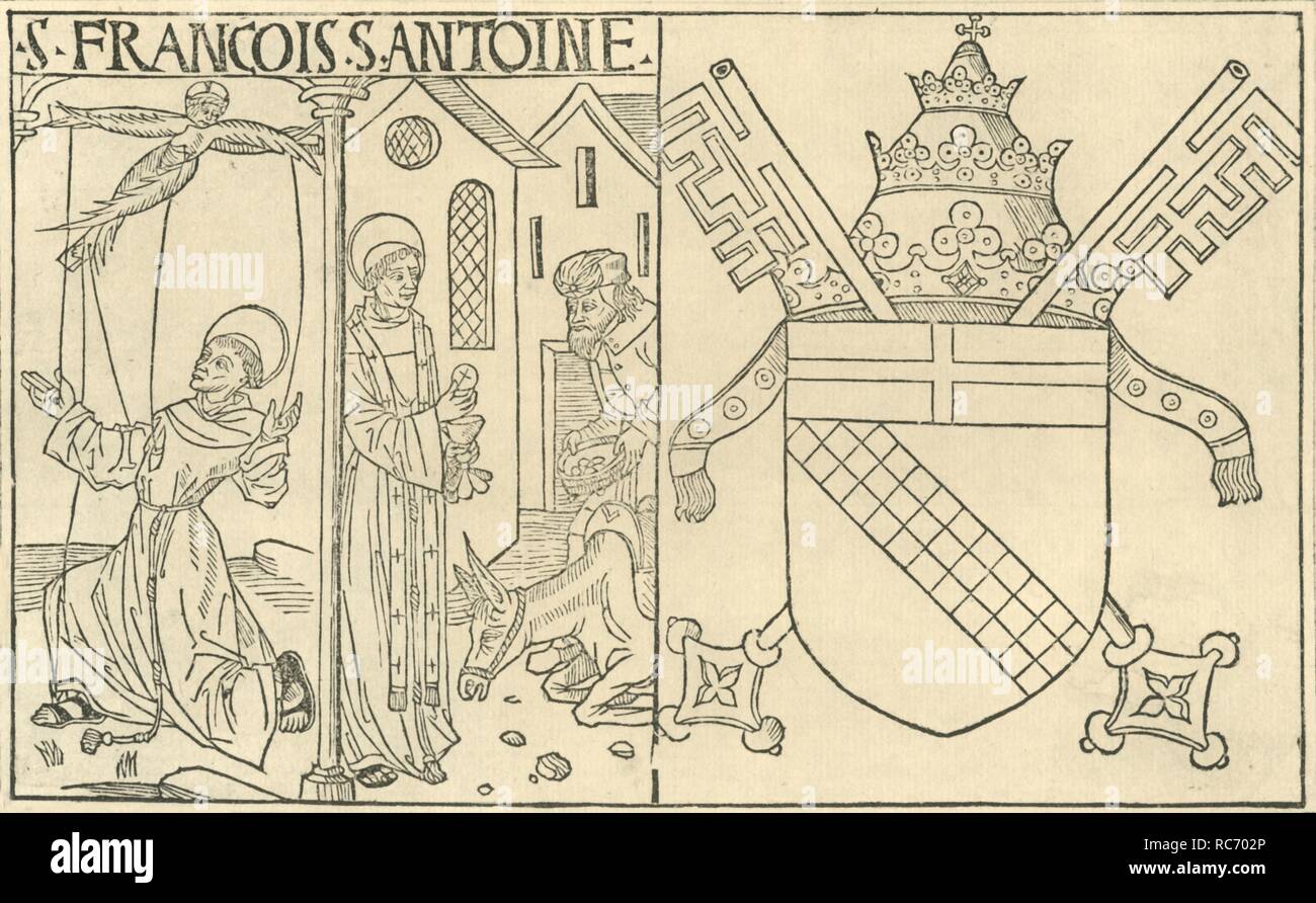 'St. Francesco di Assisi e Antonio di Padova", 1915. Creatore: sconosciuto. Foto Stock