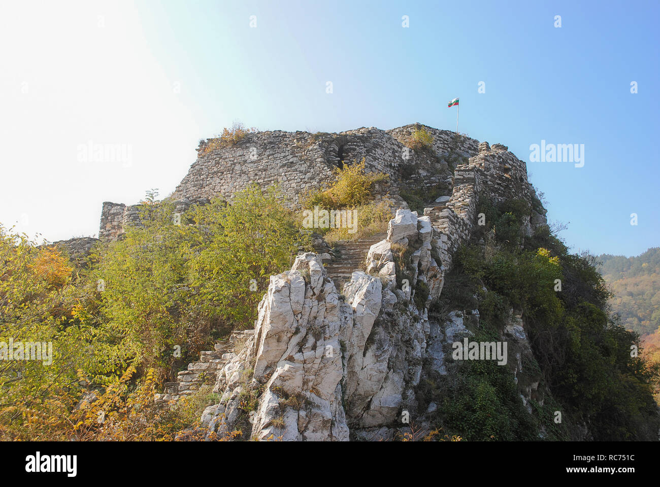 Asen della fortezza in città Asenovgrad, Bulgaria Foto Stock