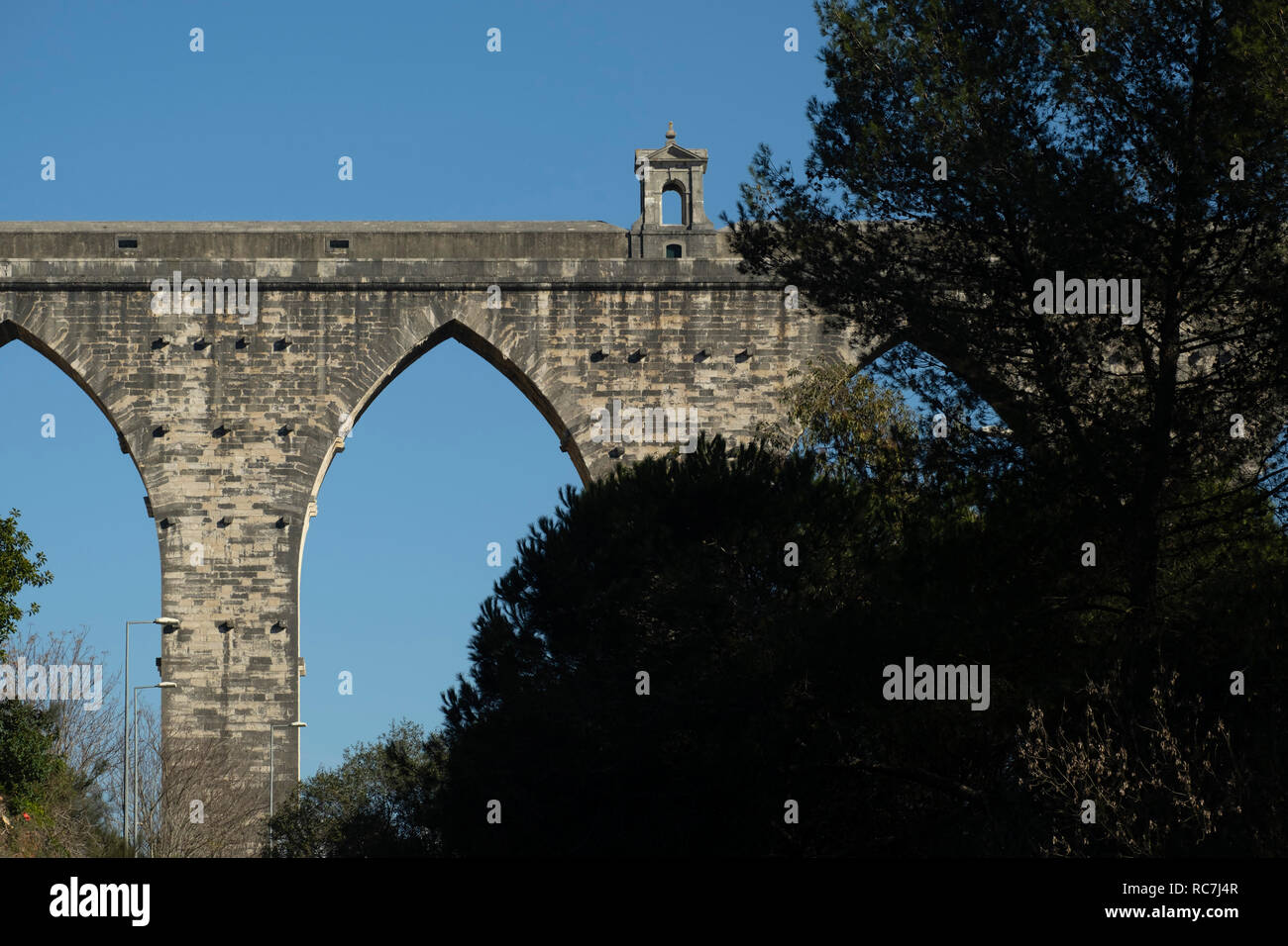 Aqueduto das Águas Livres acquedotto Acqua a Lisbona, Portogallo Foto Stock
