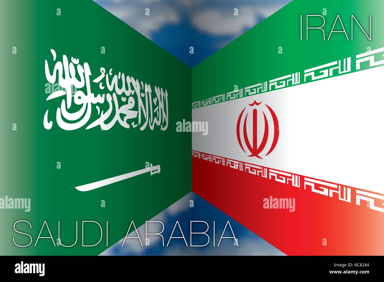 … Versus …. bandiere, illustrazione vettoriale Illustrazione Vettoriale