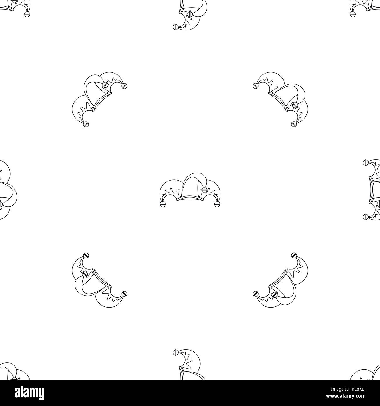 Cappello da clown icona. Schema Illustrativo del clown hat icona vettoriali per il web design isolato su sfondo bianco Illustrazione Vettoriale
