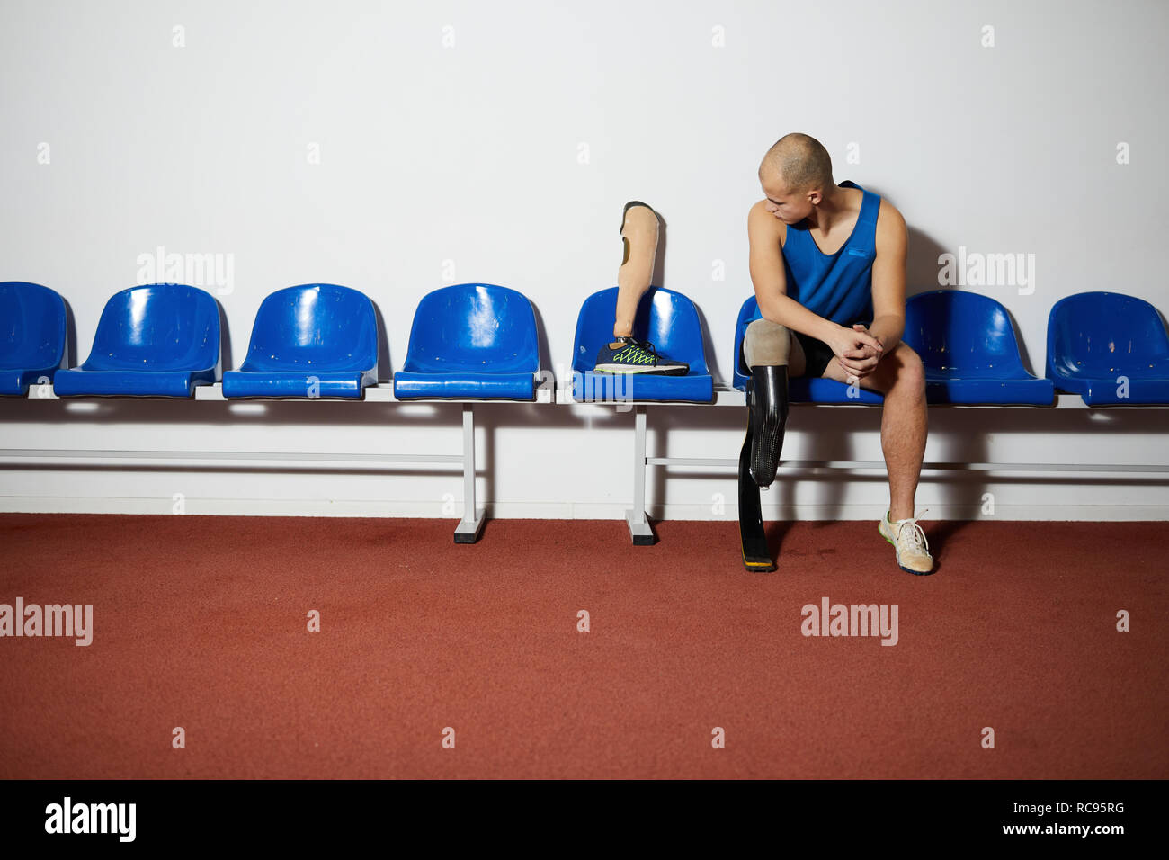 Concorrente dei Giochi paralimpici Foto Stock