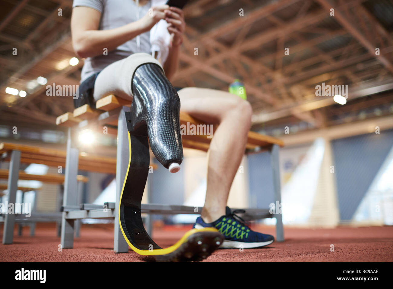Gamba di portatori di handicap Foto Stock