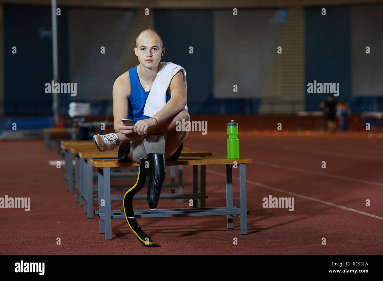 Concorrente paralimpico Foto Stock