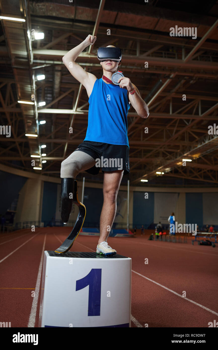 Vincitore del campionato paralimpico Foto Stock