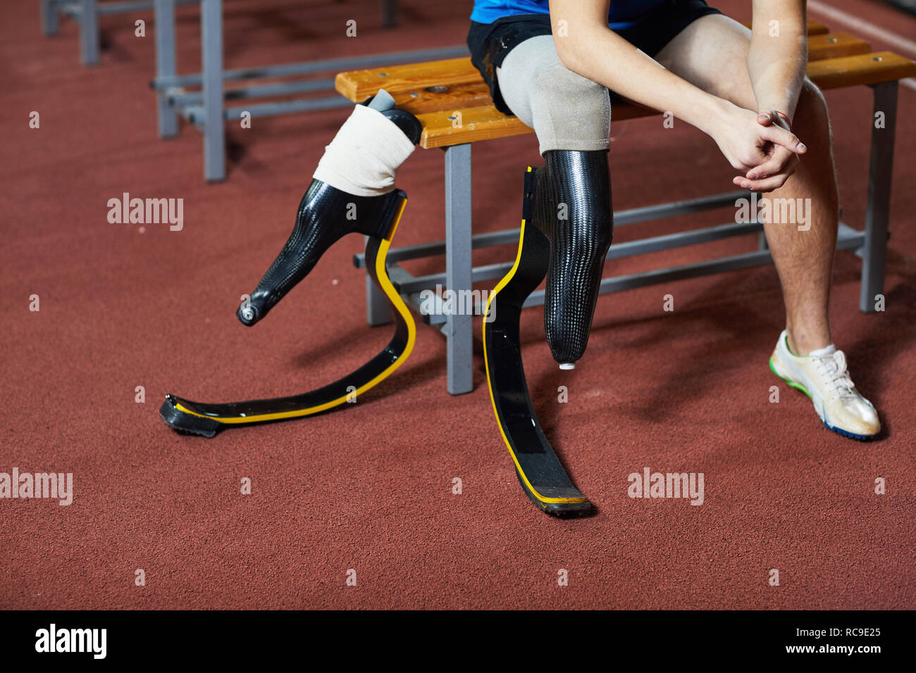 Sportivo e handicap Foto Stock