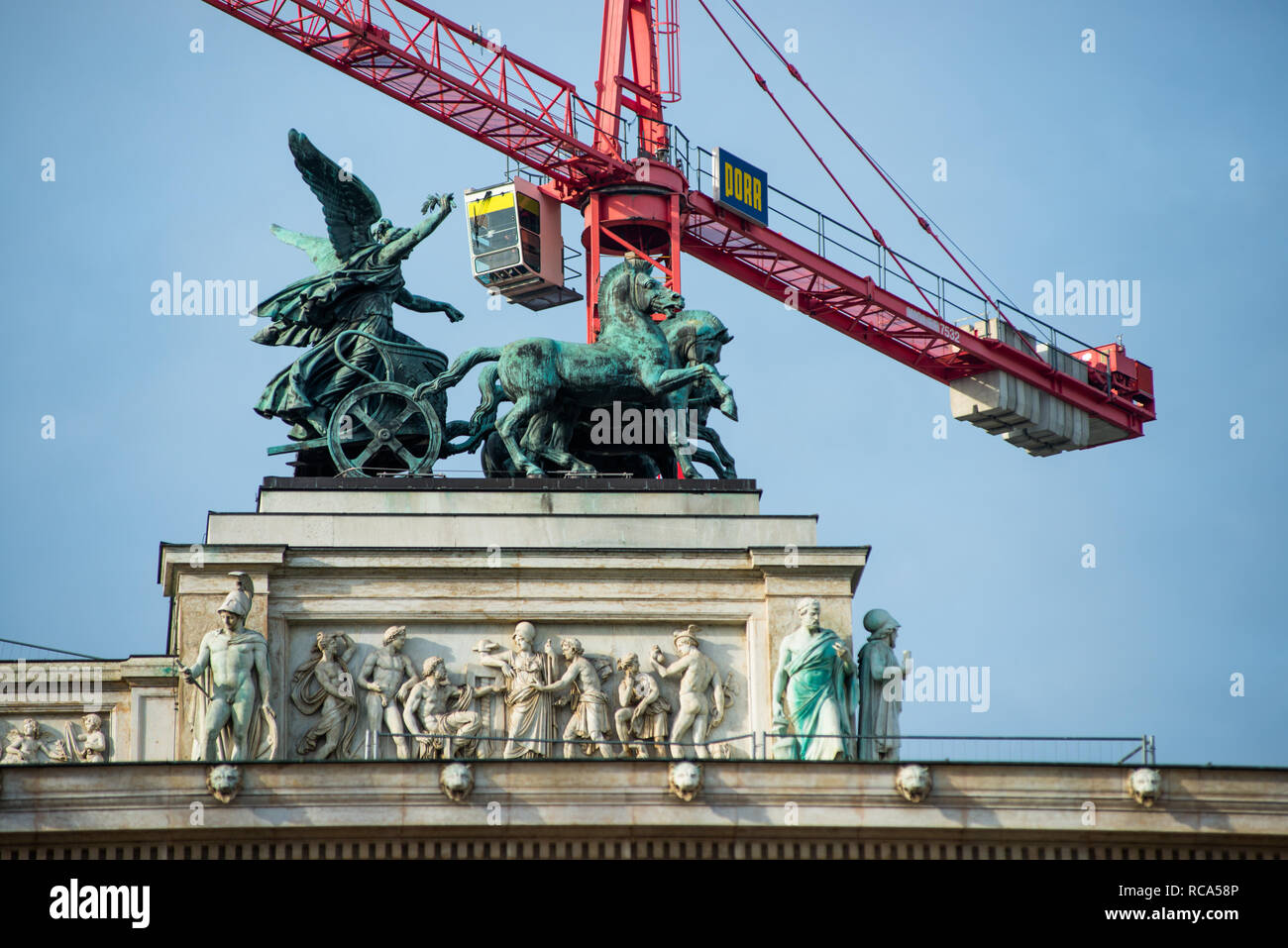 Vasto edificio lavori in corso in Parlamento austriaco House Building. Austria. Foto Stock